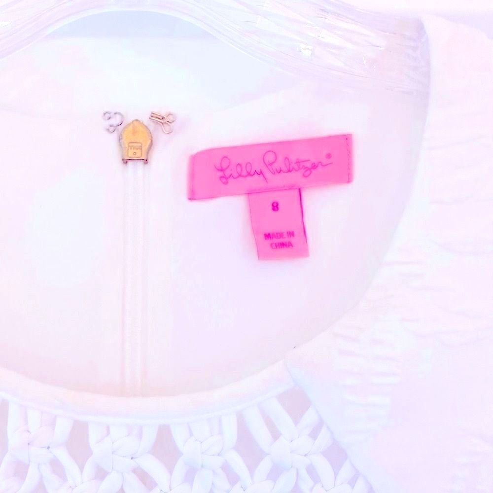 Lilly Pulitzer White Keali Stretch Shift Dress - Picture 6 of 9